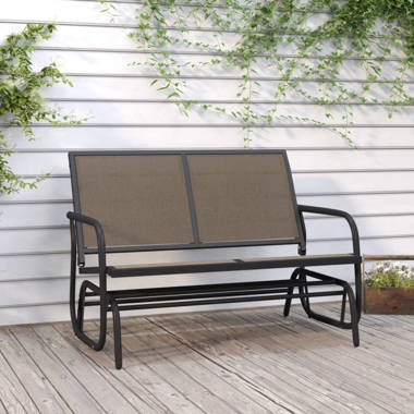 Outdoor patio deals glider bench